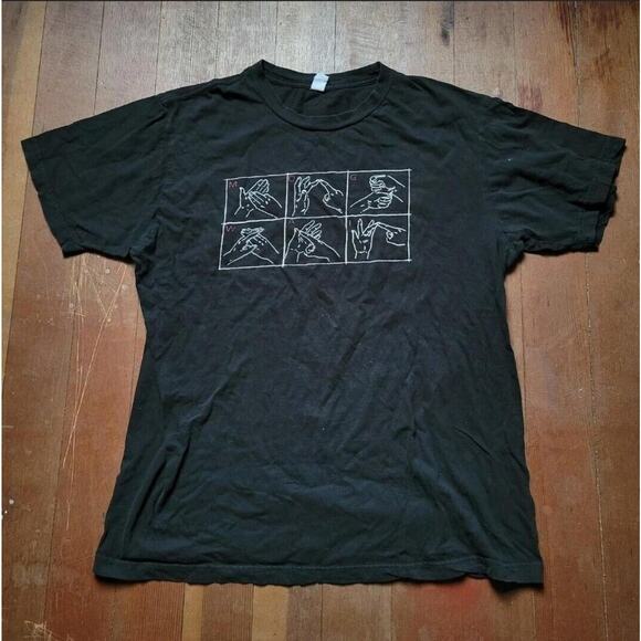 Vintage Mogwai Sign Language T Shirt Medium Experimental All Tomorrows Parties - Picture 1 of 4